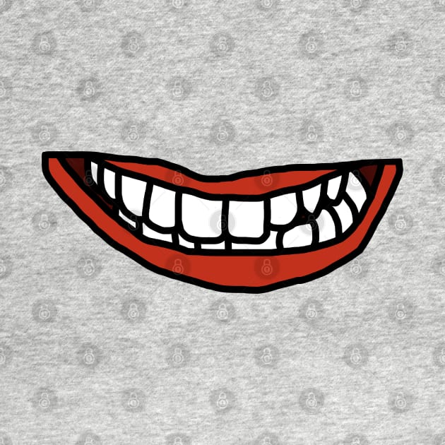 Red Lips White Teeth Mouth by ellenhenryart